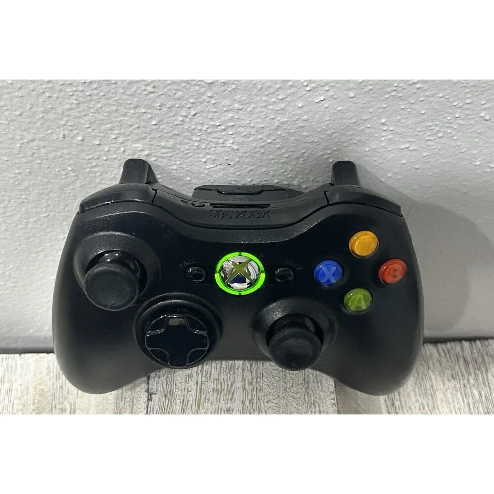 Official Microsoft Xbox 360 Wireless Controller Black OEM TESTED WORKING